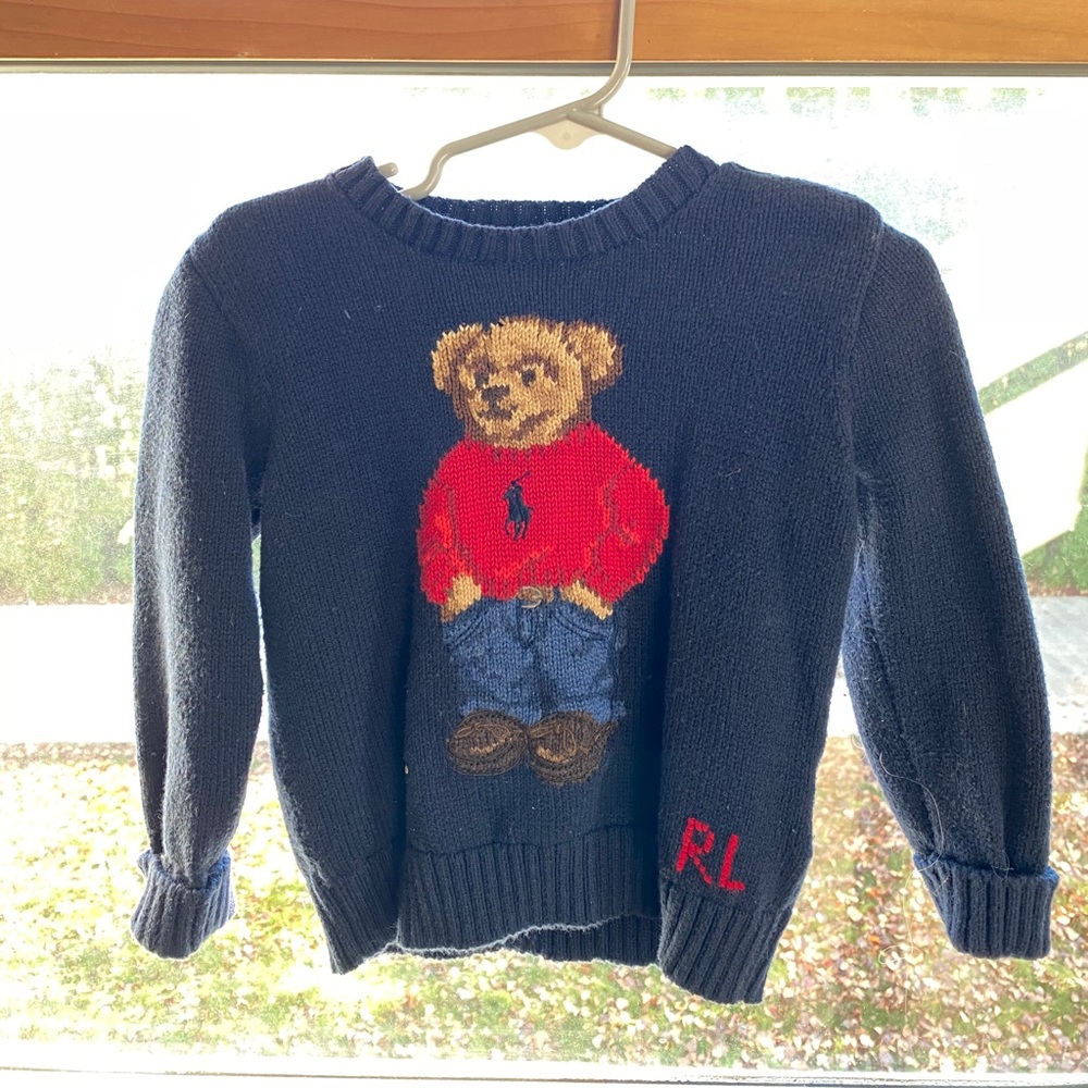 Ralph Lauren bear toddler knit sweater